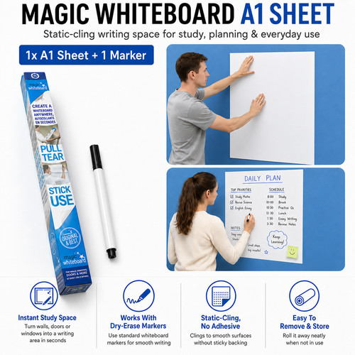 Magic whiteboard sheets - a1, +